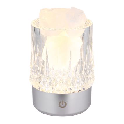 Globo - Dimmelhető érintésvezérelt LED asztali lámpa LED/1W/5V 3000K 1200 mAh ezüstszínű