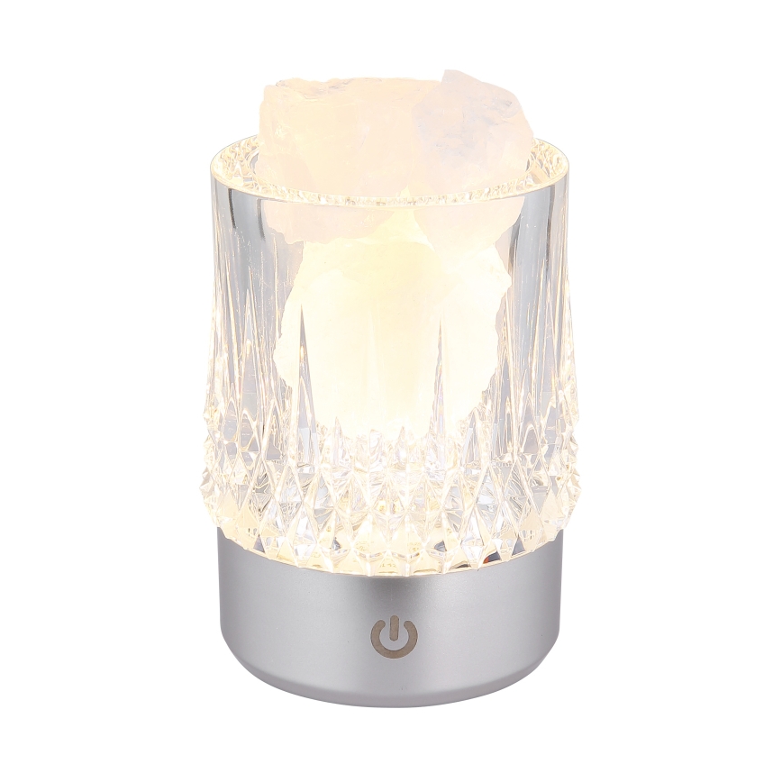 Globo - Dimmelhető érintésvezérelt LED asztali lámpa LED/1W/5V 3000K 1200 mAh ezüstszínű