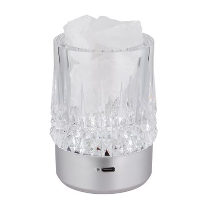 Globo - Dimmelhető érintésvezérelt LED asztali lámpa LED/1W/5V 3000K 1200 mAh ezüstszínű