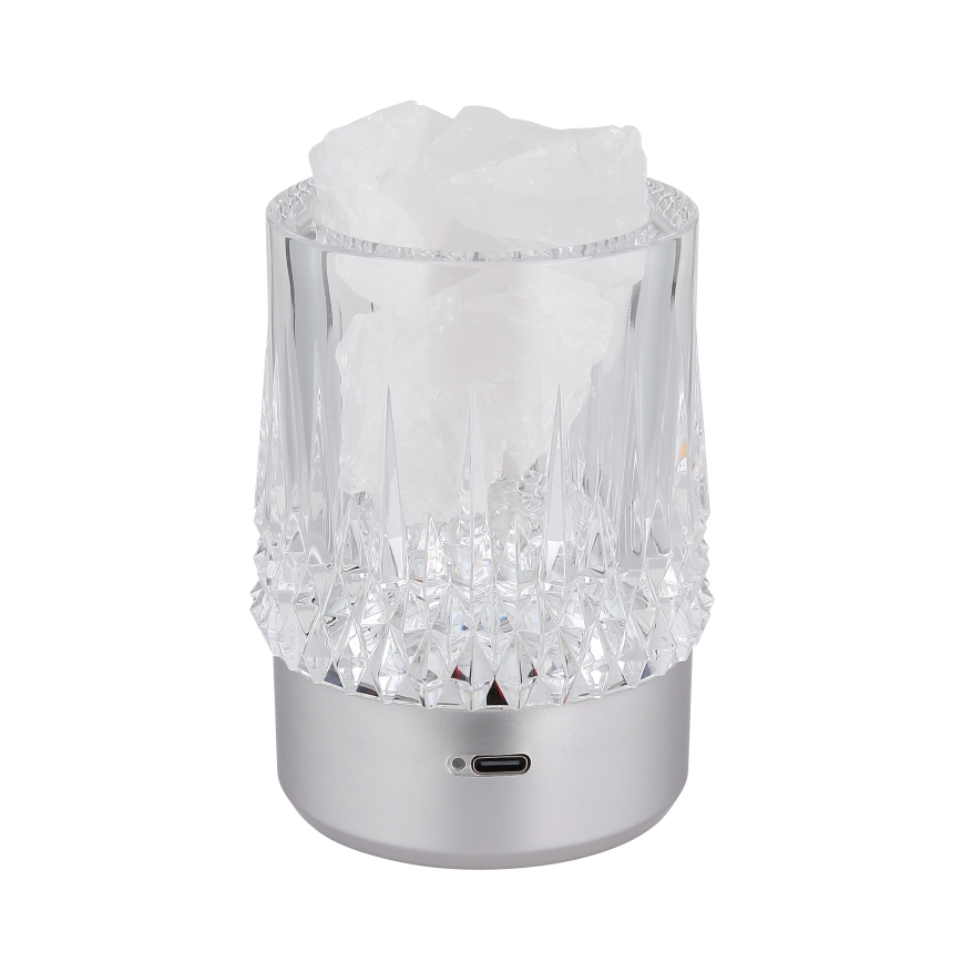 Globo - Dimmelhető érintésvezérelt LED asztali lámpa LED/1W/5V 3000K 1200 mAh ezüstszínű