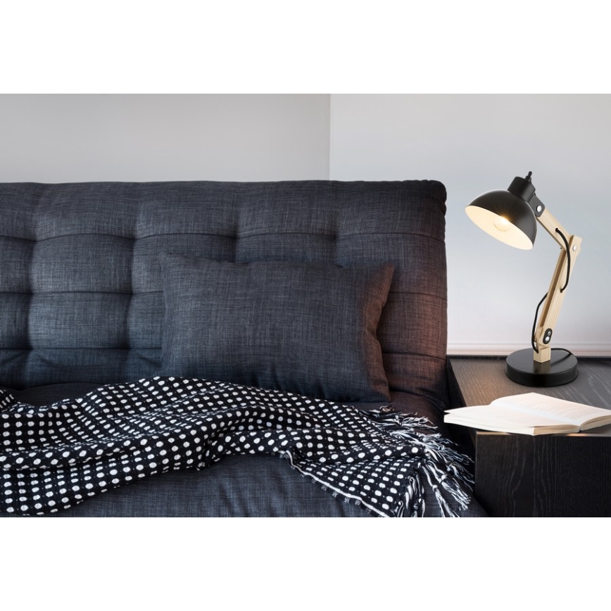 Globo - Asztali lámpa 1xE27/40W/230V bükkfa