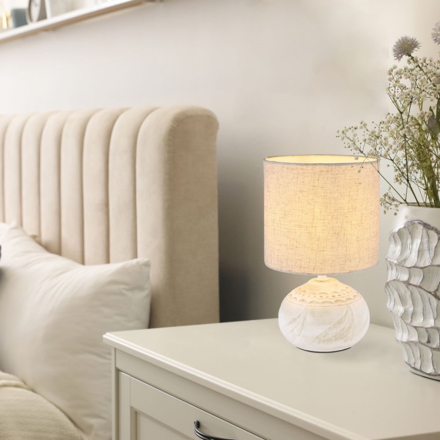 Globo - Asztali lámpa 1xE14/40W/230V bézs/kerámia