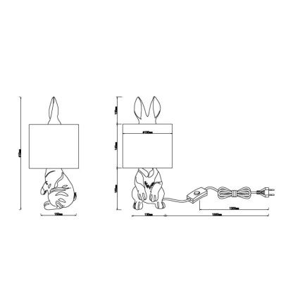 Globo - Asztali lámpa 1xE27/25W/230V