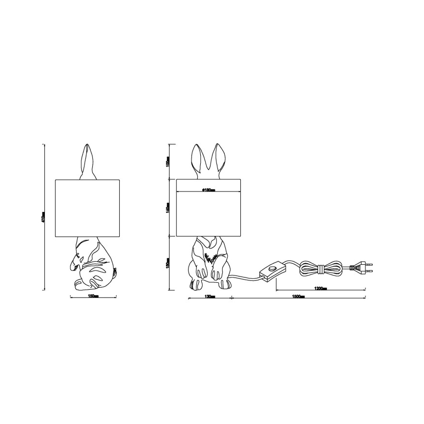 Globo - Asztali lámpa 1xE27/25W/230V