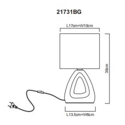 Globo - Asztali lámpa 1xE14/40W/230V zöld