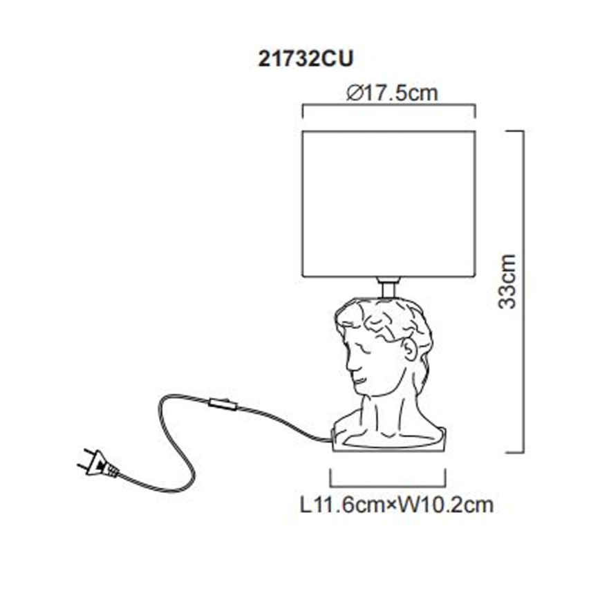 Globo - Asztali lámpa 1xE14/40W/230V krémes