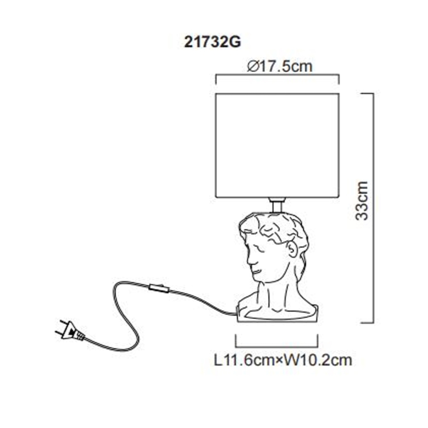 Globo - Asztali lámpa 1xE14/40W/230V szürke