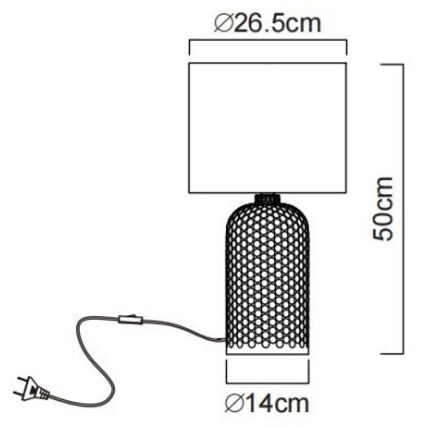 Globo - Asztali lámpa 1xE27/60W/230V zöld