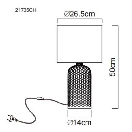 Globo - Asztali lámpa 1xE27/60W/230V bézs