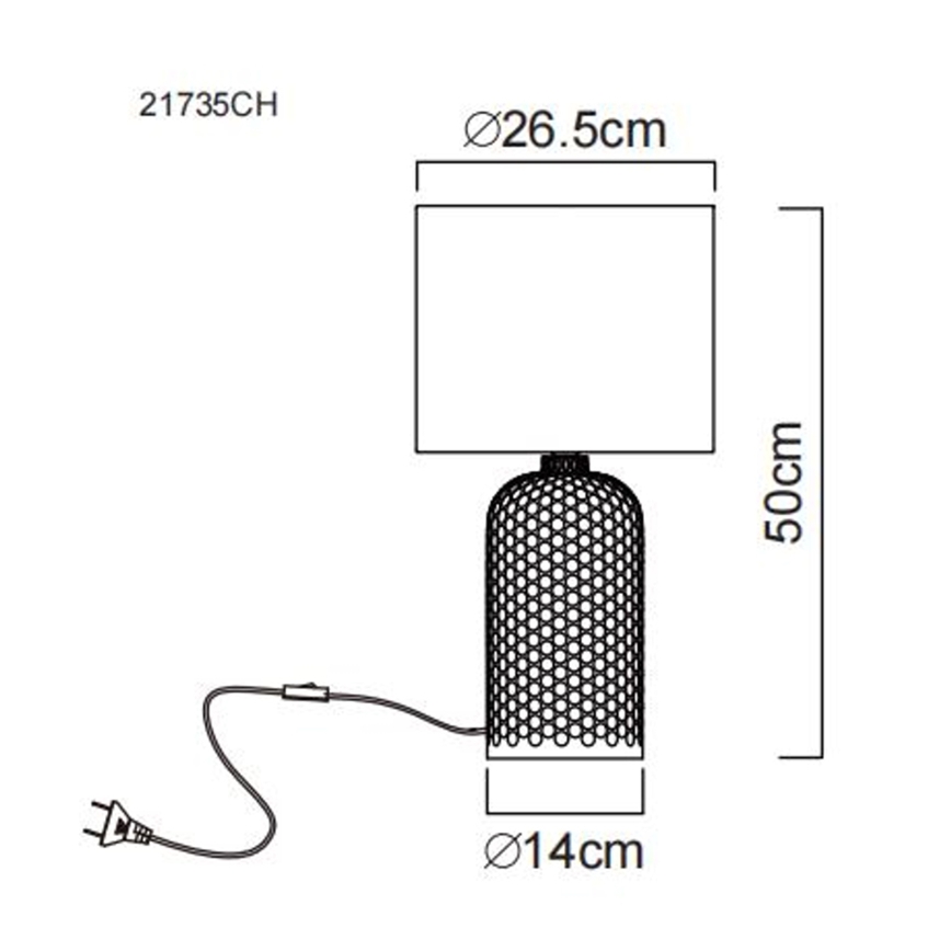 Globo - Asztali lámpa 1xE27/60W/230V bézs