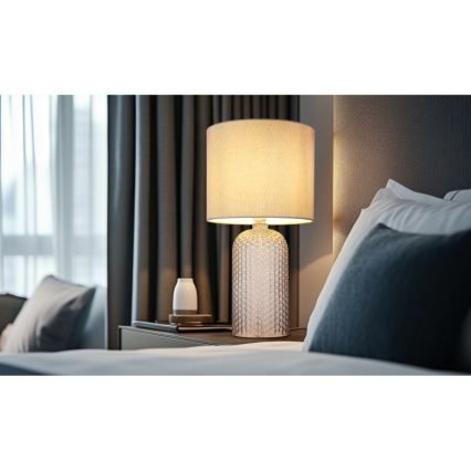 Globo - Asztali lámpa 1xE27/60W/230V szürke