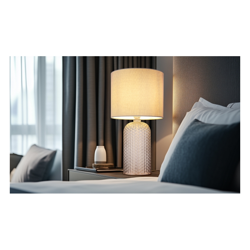 Globo - Asztali lámpa 1xE27/60W/230V szürke