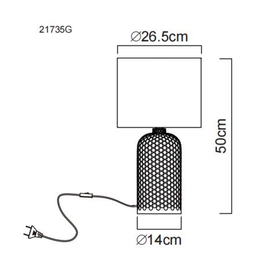 Globo - Asztali lámpa 1xE27/60W/230V szürke