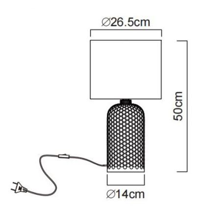 Globo - Asztali lámpa 1xE27/60W/230V piros
