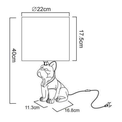 Globo - Asztali lámpa 1xE27/60W/230V