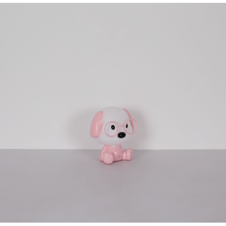 Globo - LED állítható fényerejű, tölthető gyerek éjjeli lámpa LED/1W/5V 500 mAh rózsaszín