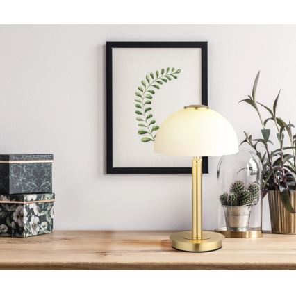 Globo - LED érintőkapcsolós, fényerőszabályozható asztali lámpa LED/7W/230V 3000K sárgaréz
