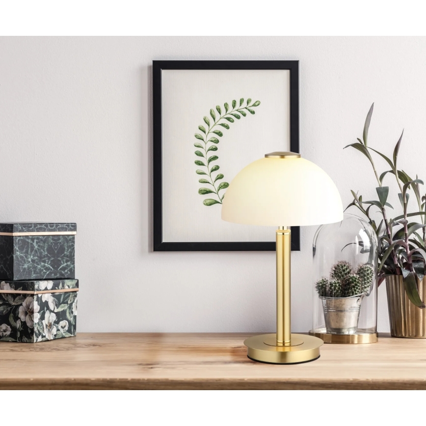 Globo - LED érintőkapcsolós, fényerőszabályozható asztali lámpa LED/7W/230V 3000K sárgaréz