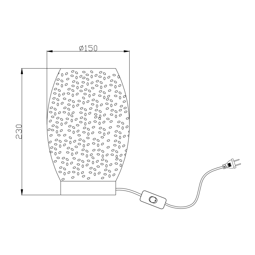Globo 24002S - Asztali lámpa NARRI 1xE27/40W/230V