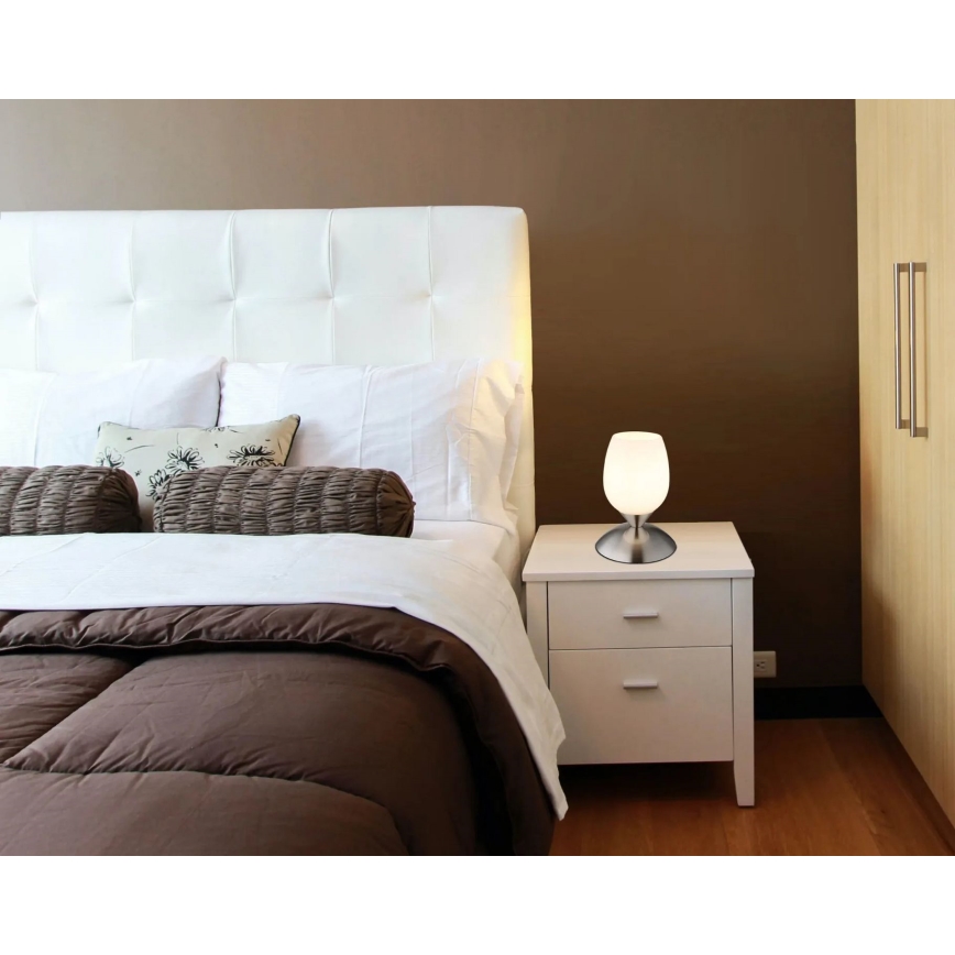 Globo - Asztal érintős lámpa 1xE14/25W/230V matt króm