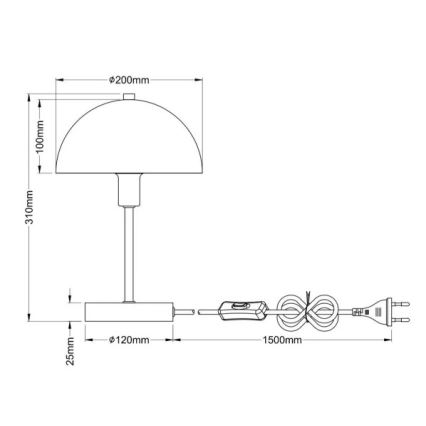 Globo - Asztali lámpa 1xE14/40W/230V fekete