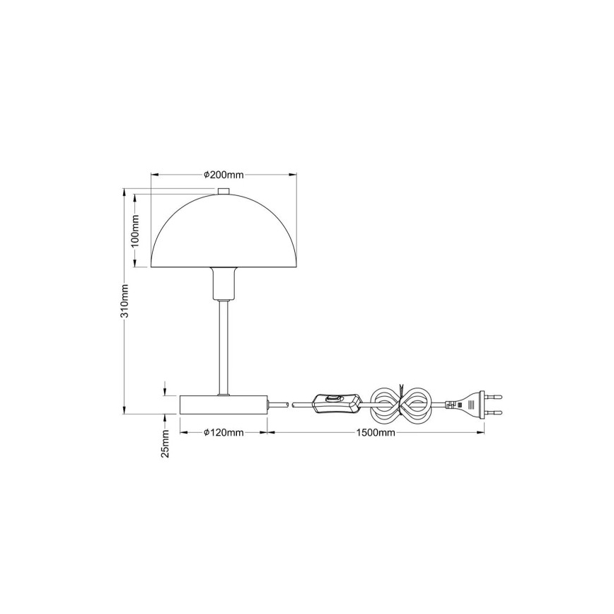 Globo - Asztali lámpa 1xE14/40W/230V fekete