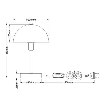 Globo - Asztali lámpa 1xE14/40W/230V