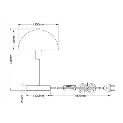 Globo - Asztali lámpa 1xE14/40W/230V fehér