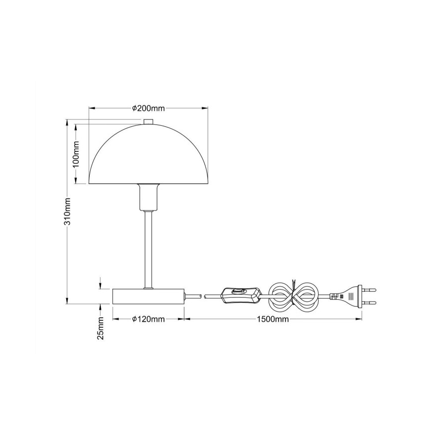 Globo - Asztali lámpa 1xE14/40W/230V fehér