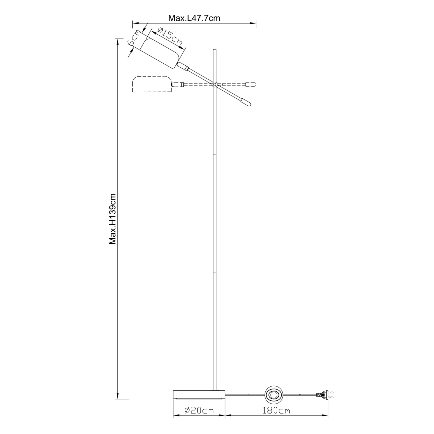 Globo - Állólámpa 1xE14/25W/230V