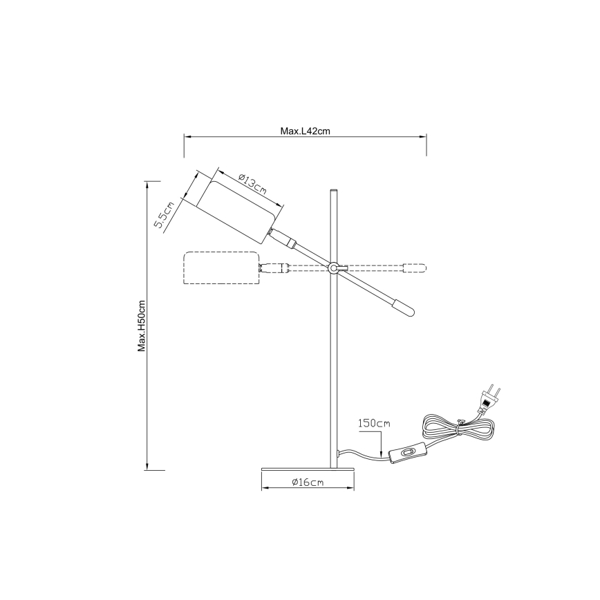 Globo - Asztali lámpa 1xE14/25W/230V