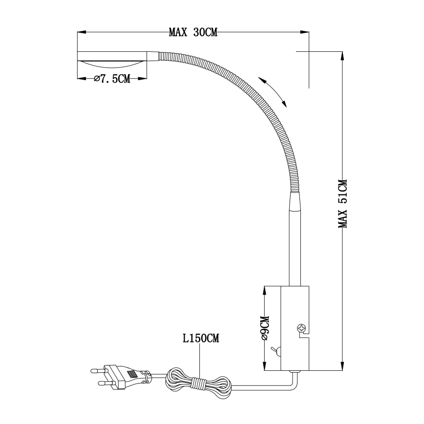 Globo - LED Fali lámpa LED/6W/230V