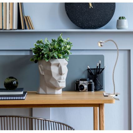 Globo - LED flexibilis lámpa csíptetővel LED/3W/230V matt króm