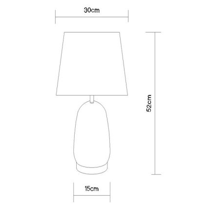 Globo - Asztali lámpa 1xE27/40W/230V fehér/ezüst