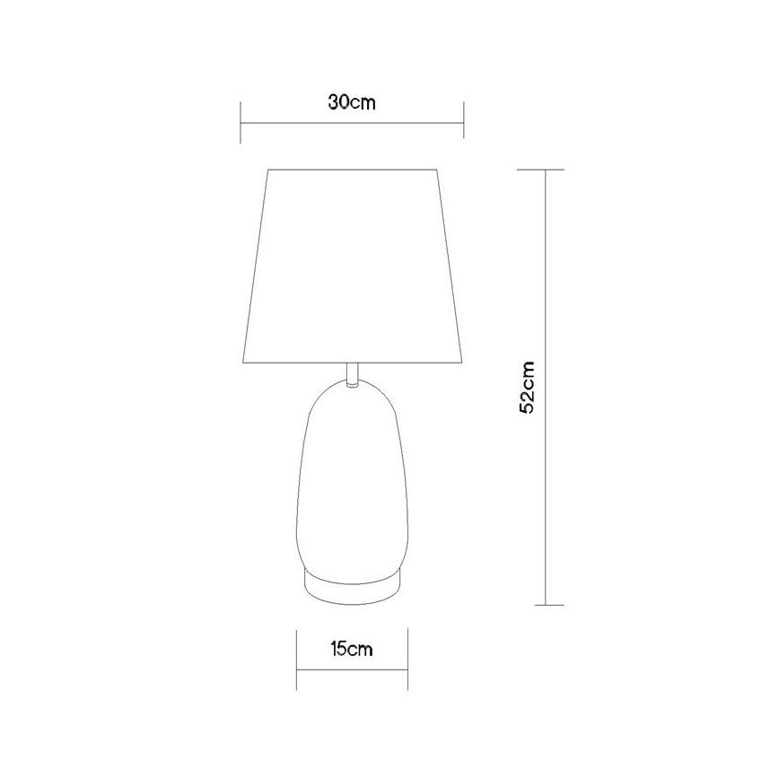 Globo - Asztali lámpa 1xE27/40W/230V fehér/ezüst