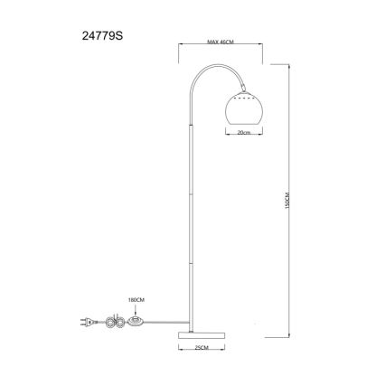 Globo - Állólámpa 1xE27/60W/230V bézs