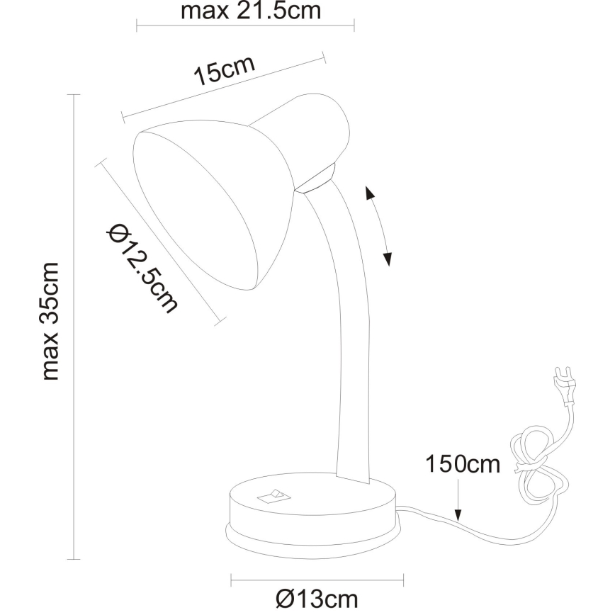 Globo - Asztali lámpa 1xE27/40W/230V fekete