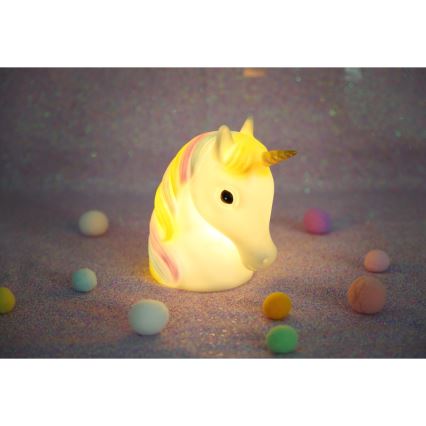 Globo - LED gyerekszoba éjjeli lámpa LED/1W/230/4,5V 3xAA unikornis