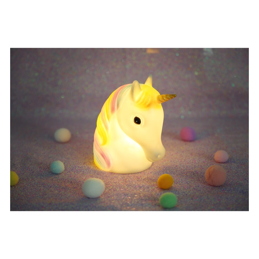 Globo - LED gyerekszoba éjjeli lámpa LED/1W/230/4,5V 3xAA unikornis