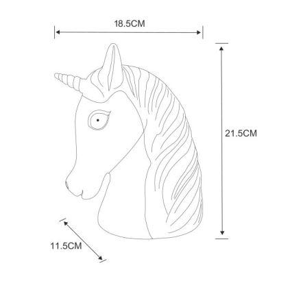 Globo - LED gyerekszoba éjjeli lámpa LED/1W/230/4,5V 3xAA unikornis