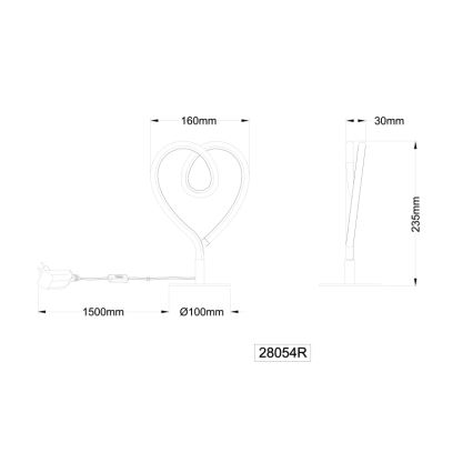 Globo - LED Asztali lámpa LED/6W/230V piros