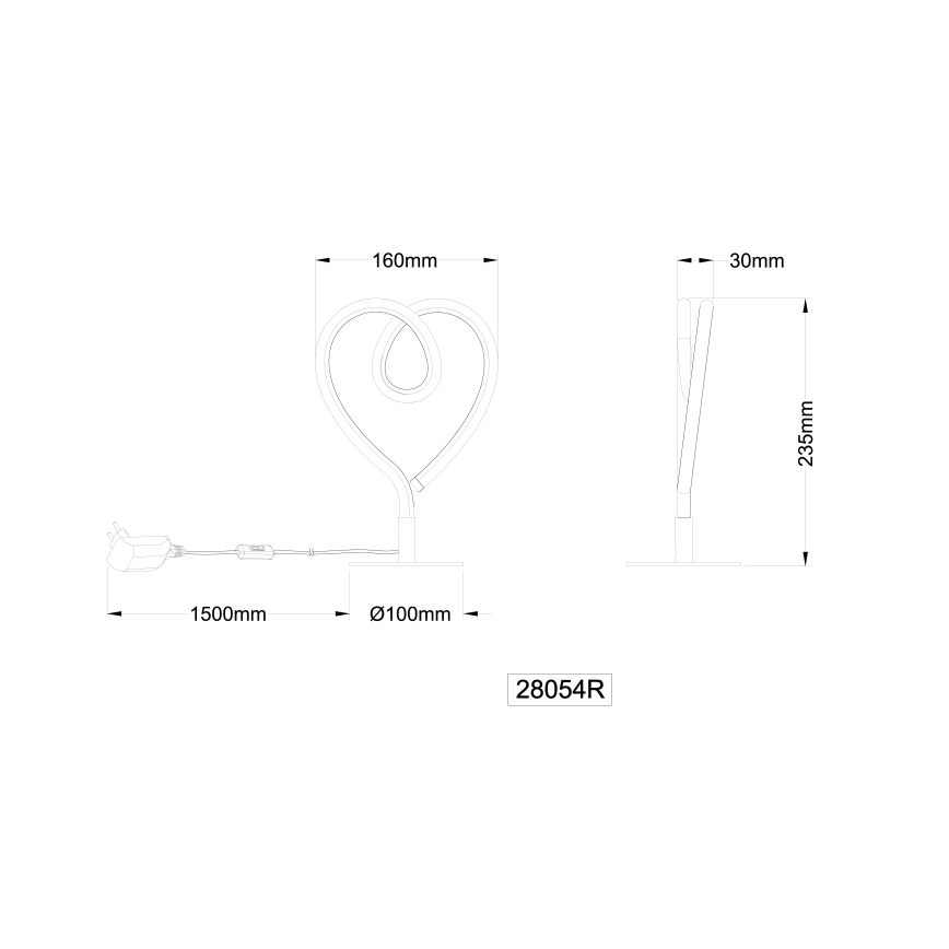 Globo - LED Asztali lámpa LED/6W/230V piros