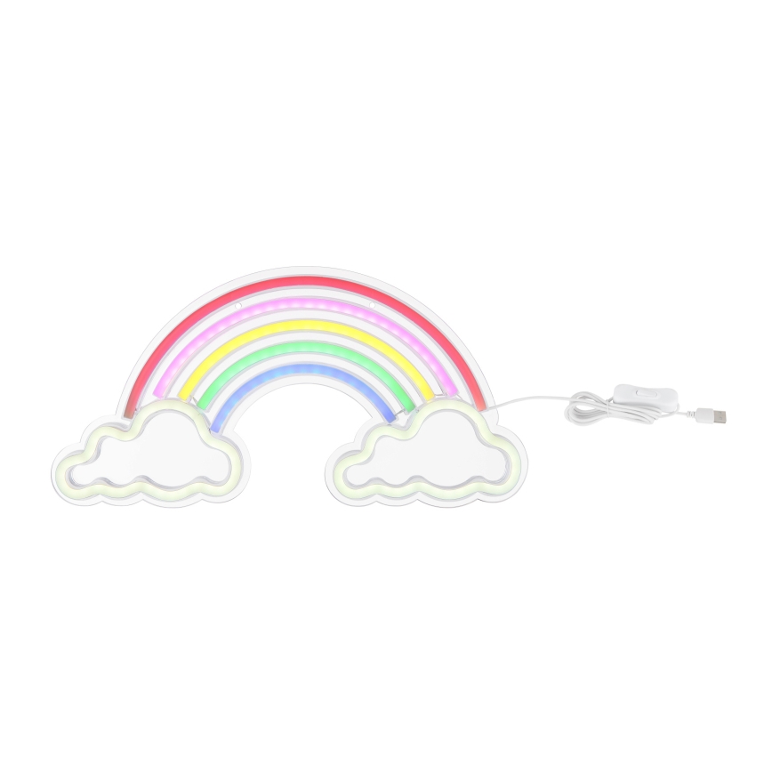 Globo - LED neon falra szerelhető dekoráció LED/3W/USB szivárvány