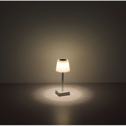 Globo - LED érintőkapcsolós asztali lámpa, állítható fényerővel LED/2W/5V 3000/4500/6500K 800 mAh ezüst