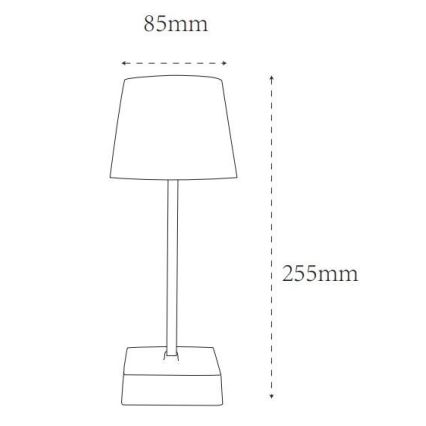 Globo - LED érintőkapcsolós asztali lámpa, állítható fényerővel LED/2W/5V 3000/4500/6500K 800 mAh ezüst