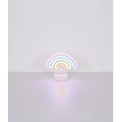 Globo - LED neon asztali dekoráció LED/2W/3xAA szivárvány