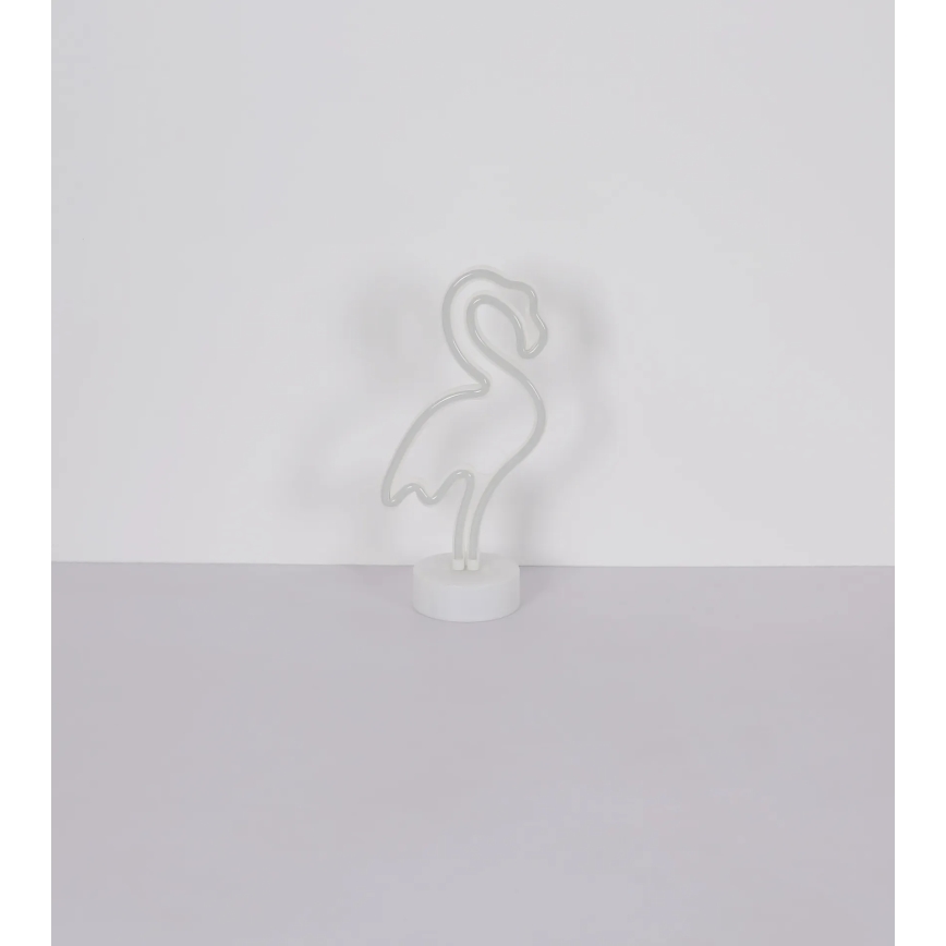 Globo - LED neon asztali dekoráció LED/2W/3xAA flamingó
