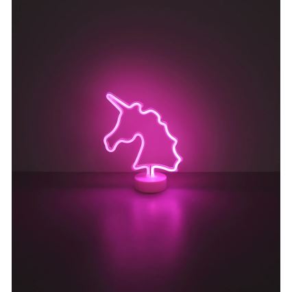 Globo - LED neon asztali dekoráció LED/2W/3xAA unikornis