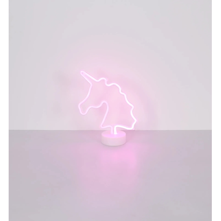 Globo - LED neon asztali dekoráció LED/2W/3xAA unikornis