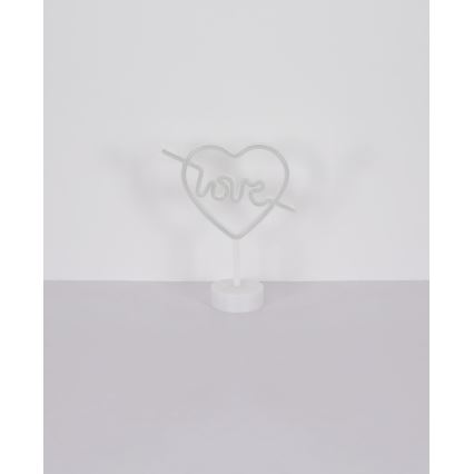 Globo - LED neon asztali dekoráció LED/2W/3xAA szív